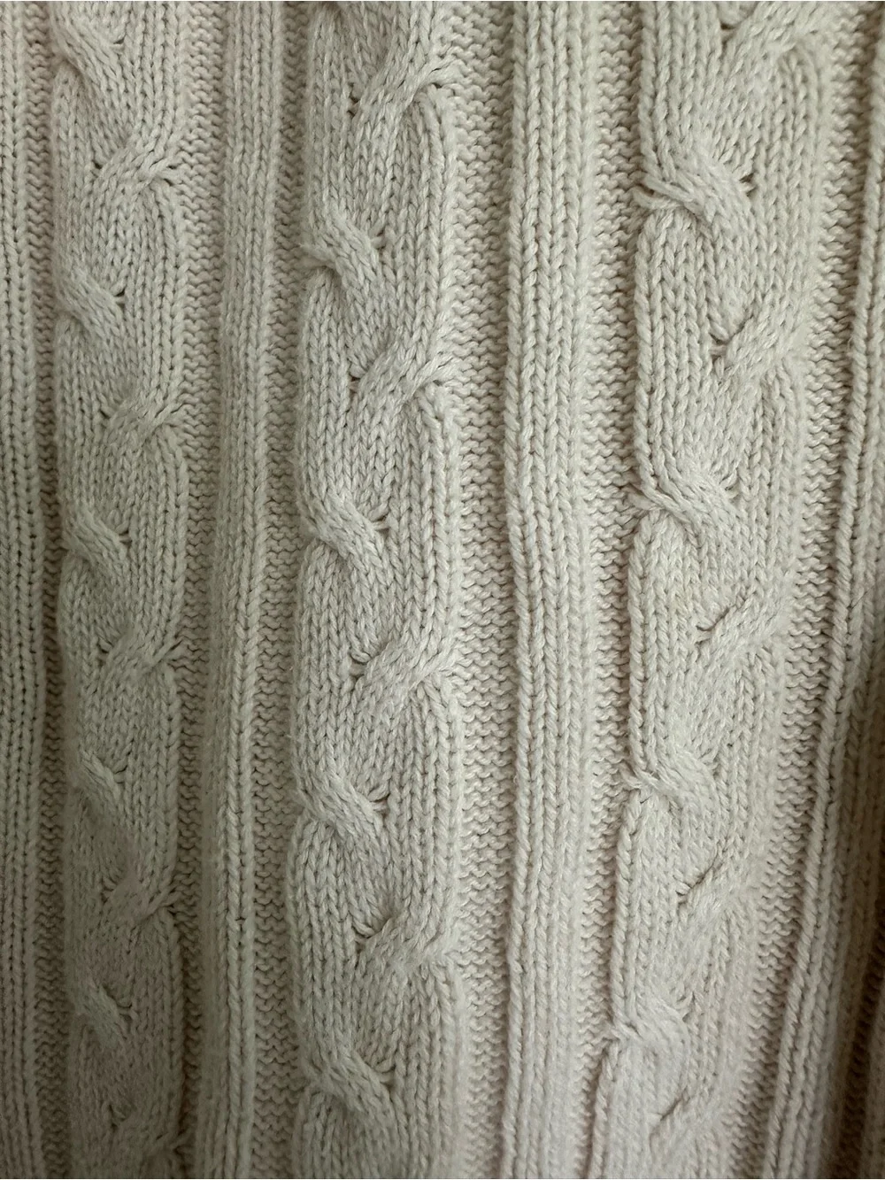 Banana Republic shawl collar cardigan cable knit pattern off-white color Large